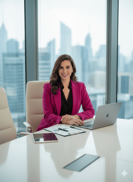 mujer exitosa ceo de la empresa laumi digital power