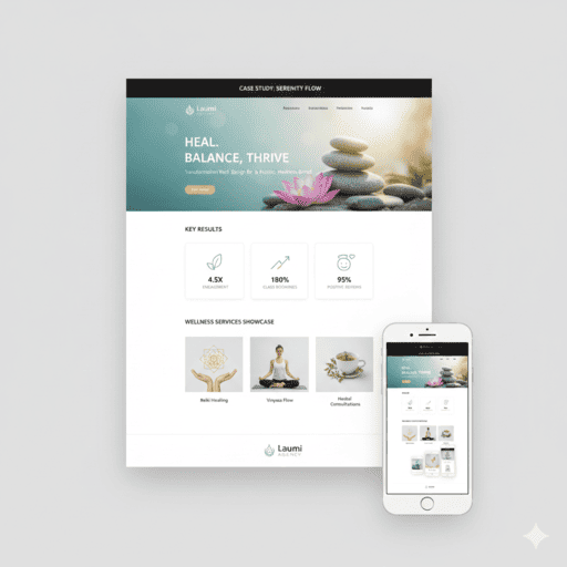 página web de terapias alternativas creada por laumi digital power